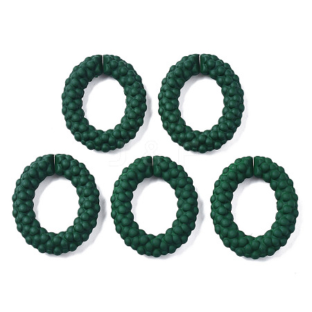 Spray Painted CCB Plastic Linking Rings CCB-Q091-011B-1