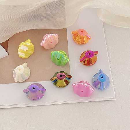 UV Plating Opaque Acrylic Beads OACR-N163-16-1
