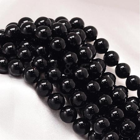Baking Paint Shell Pearl Round Bead Strands BSHE-L011-6mm-B010-1