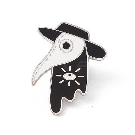 Plague Doctor/Crow with Sickle Enamel Pin JEWB-D012-14-1