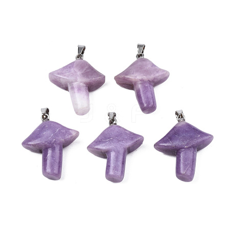 Natural Amethyst Pendants G-R480-02L-1