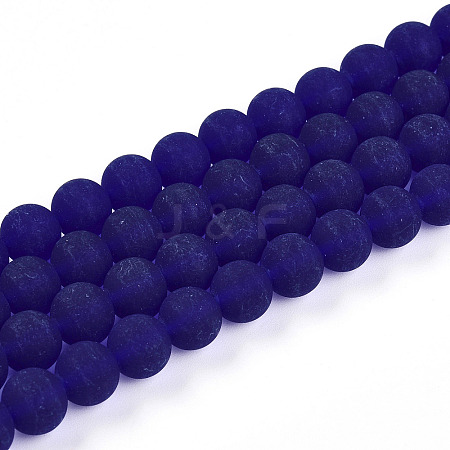 Transparent Glass Beads Strands GLAA-T032-T8mm-MD15-1