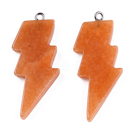 Natural Red Aventurine Pendants G-N332-53-A19-1