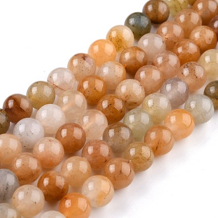 Natural White Jade Beads G-G766-C-30-1