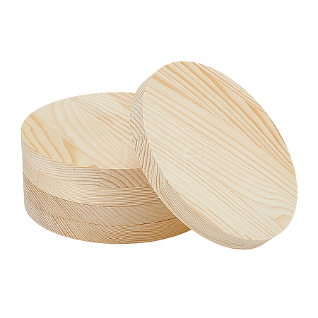 Flat Round Unfinished Wood Slice WOOD-WH0029-190B-1