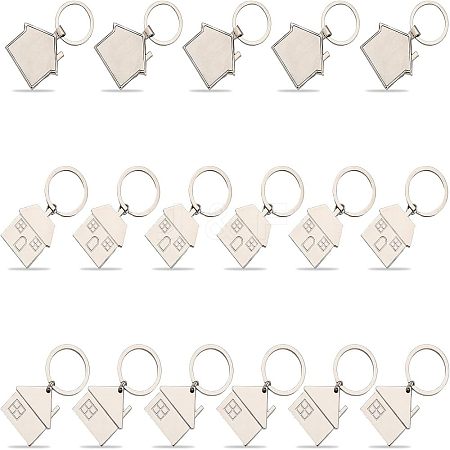 CHGCRAFT 17Pcs 3 Style Zinc Alloy Keychain KEYC-CA0001-22-1