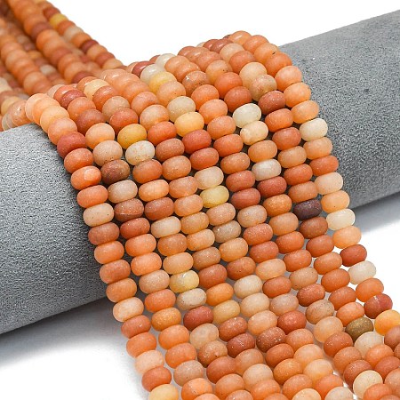 Natural Red Aventurine Beads Strands G-P575-A02-8x5mm-05-1