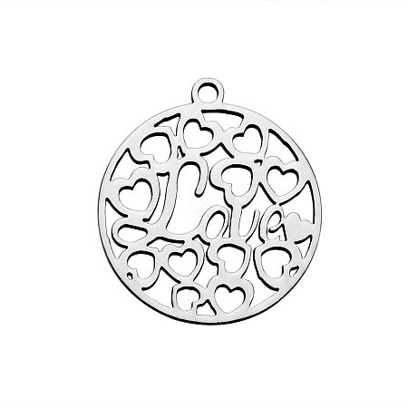 Non-Tarnish 201 Stainless Steel Pendants STAS-Q201-T476-1