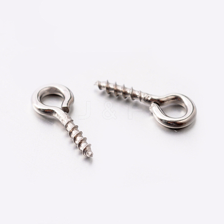 304 Stainless Steel Screw Eye Pin Peg Bails STAS-E076-08-1