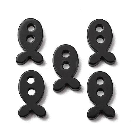 2-Hole Marine Organisms Opaque Resin Buttons RE-CBAE064-05B-1