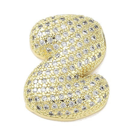 Rack Plating Brass Micro Pave Clear Cubic Zirconia Pendants KK-R163-05Z-G-1