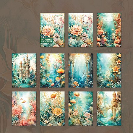 Ocean Theme Scrapbook Paper Pad Sets DIY-C082-01C-1