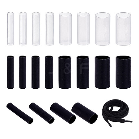 160Pcs 8 Styles Plastic Heat Shrink Tubing DIY-NB0014-12-1