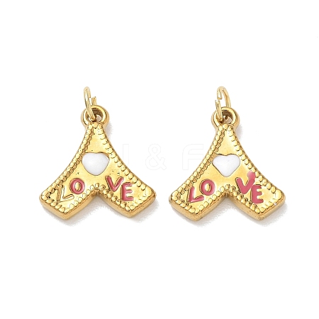 304 Stainless Steel Enamel Pendants STAS-K330-12G-1