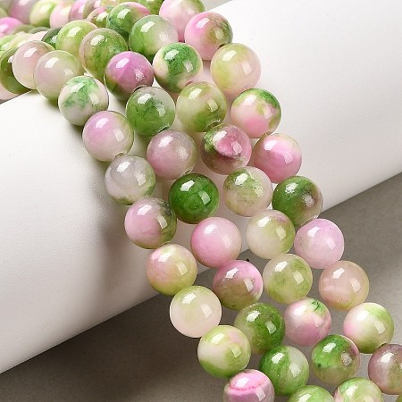 Natural Dyed Persian Jade Gemstone Bead Strands X-G-R271-8mm-XP25-1