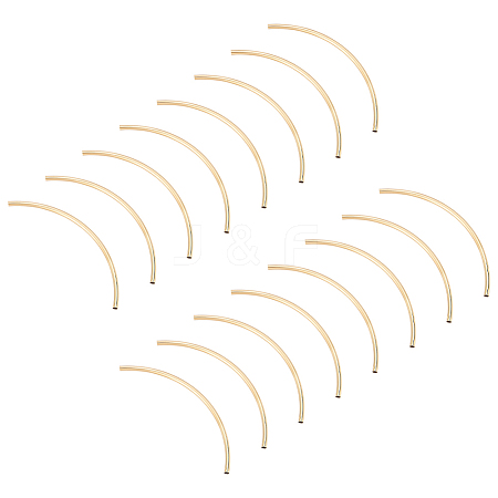 40Pcs Brass Curved Tube Beads for Bracelet Accessories KK-PH0012-86A-1