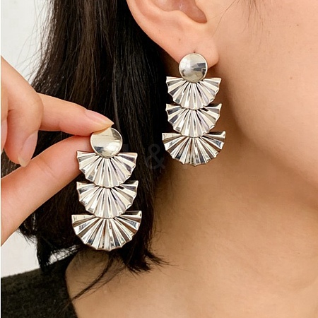 Alloy Stud Dangle Earrings for Women WGCD5B8-02-1