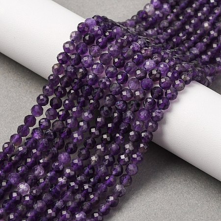 Natural Amethyst Beads Strands G-C226-B06-4mm-01-1