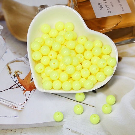Opaque Acrylic Beads OACR-SZC0001-02C-15-1