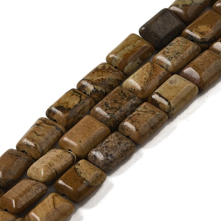 Natural Picture Jasper Beads Strands G-G085-A20-01-1