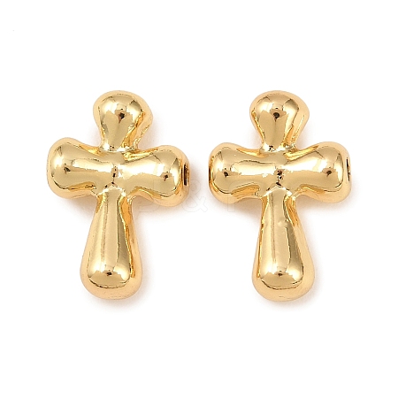 Cross Brass Beads KK-Z146-33G-1
