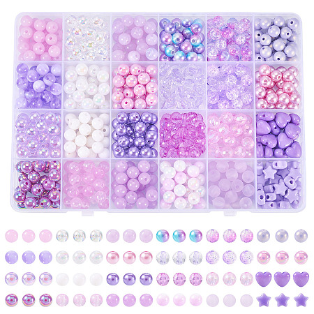 Opaque Acrylic Beads SACR-TA0001-45B-1