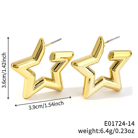 Geometric Shiny Plastic Stud Earrings FD4896-14-1