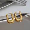 Textured 304 Stainless Steel Hoop Earrings for Women ZR7254-1
