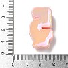 Electroplate Number Theme Resin Beads RESI-Q015-01F-3