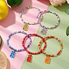 Glass Seed Beaded Stretch Bracelets BJEW-JB11290-2