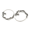 316 Surgical Stainless Steel Hoop Earrings for Women and Men EJEW-D096-22A-AS-2