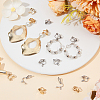 SOFPLATE 80Pcs 2 Colors 304 Stainless Steel Clip-on Earring Findings STAS-SP0001-24-5