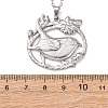 304 Stainless Steel Pendant Cable Chain Necklaces for Men Women NJEW-K308-03E-P-5