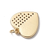 Brass Micro Pave Cubic Zirconia Pendants KK-E003-01G-3