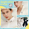 10Pcs Alloy Glass Rhinestone Brooches AJEW-PH01688-5