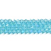 Transparent Electroplate Glass Beads Strands EGLA-A039-T6mm-L20-1
