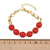 Brass Bead Bracelets BJEW-C112-09G-5