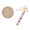Natural Freshwater Shell Dyed Rondelle Beaded Pendants PALLOY-JF04742-2