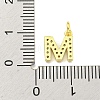 Letter Brass Micro Pave Clear Cubic Zirconia Pendants KK-K354-06G-M-3