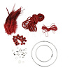 DIY Woven Net/Web with Feather Making Set DIY-F074-08-1