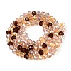 Electroplate Transparent Glass Beads Strands EGLA-N022-08A-A01-2