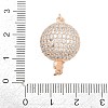 Brass Micro Pave Clear Cubic Zirconia Box Clasps CU-CBA8324-01RG-3