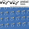 12Pcs 2 Colors 304 Stainless Steel and Plastic Clip-on Earring Findings KY-FS0001-28-3