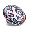 Breast Cancer Awareness Ribbon Glass Brooches LS-JEWB-L019-01I-2
