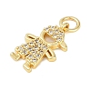 Rack Plating Brass Micro Pave Cubic Zirconia Pendants KK-H509-36G-2