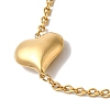 Titanium Steel Heart Link Chain Necklaces for Women NJEW-G145-01G-2