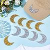 10Pcs 2 Colors Resin Rhinestone Iron on/Sew on Cloth Patches DIY-CY0003-31-4