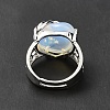 Opalite Adjustable Rings RJEW-P043-03P-11-4