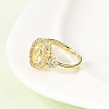 Brass Micro Pave Clear Cubic Zirconia Cuff Open Rings RJEW-Z136-02G-3