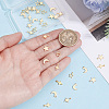 40Pcs 5 Styles Brass Pendants KK-BBC0028-62-3